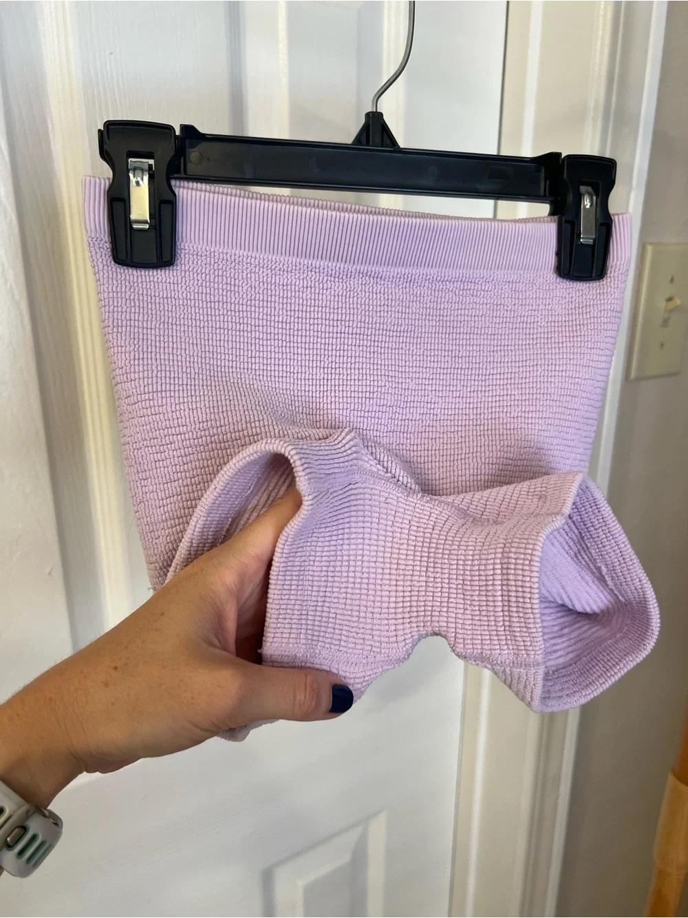 Free People Lavender Ribbed Bike Shorts